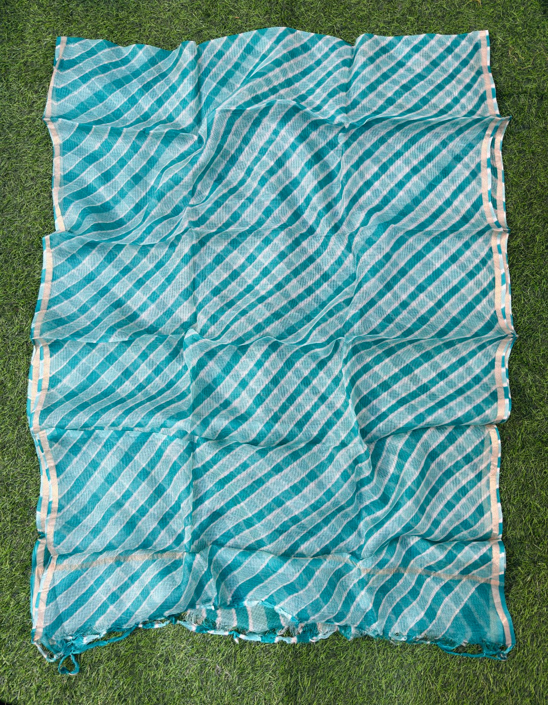 Pure Kora Silk Leheriya  Dupatta Holi Special