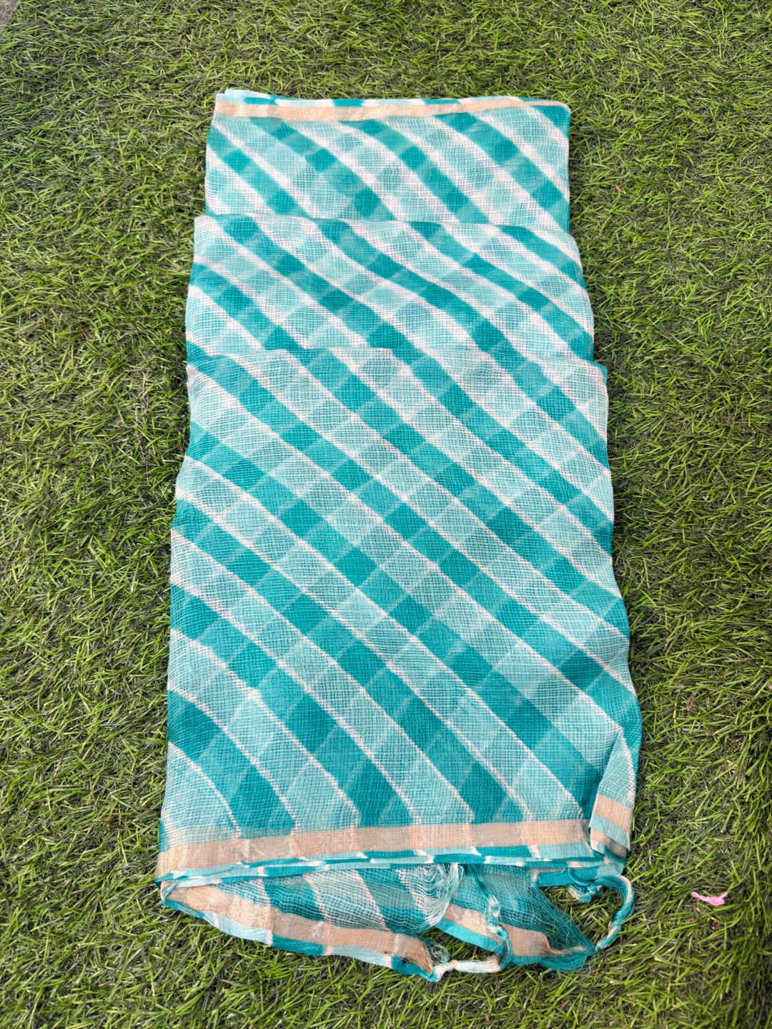 Pure Kora Silk Leheriya  Dupatta Holi Special