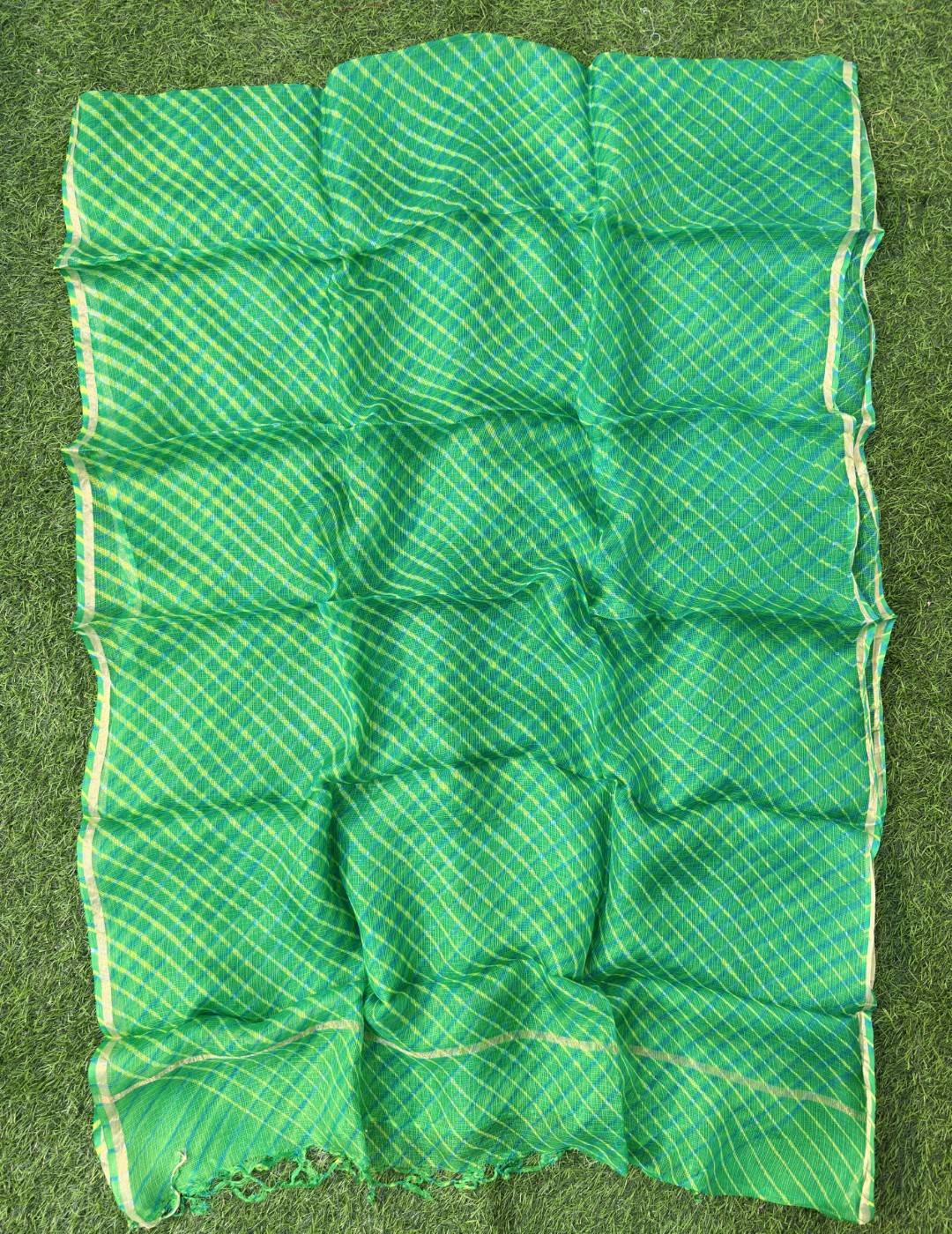 Pure Kora Silk Leheriya  Dupatta Holi Special