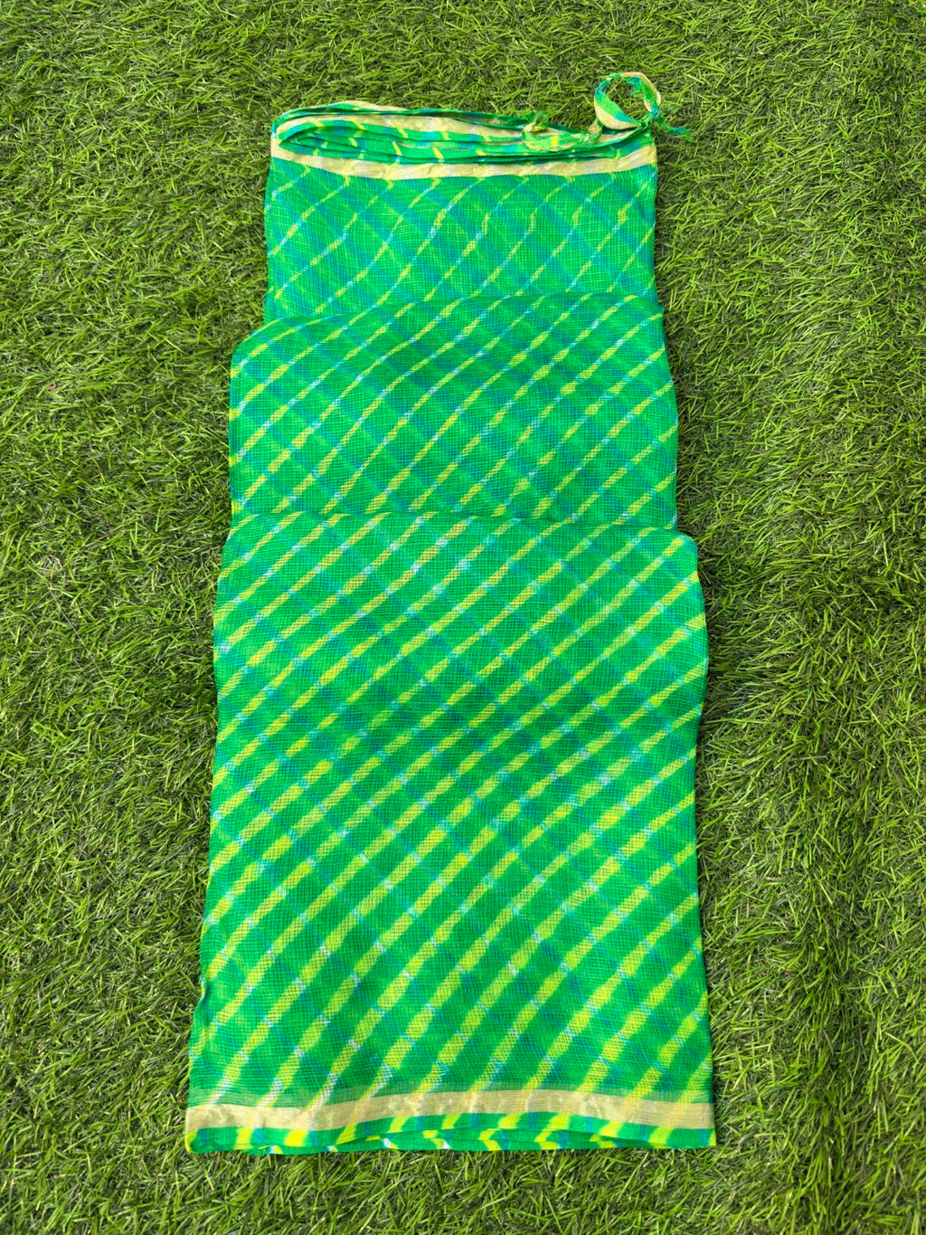 Pure Kora Silk Leheriya  Dupatta Holi Special