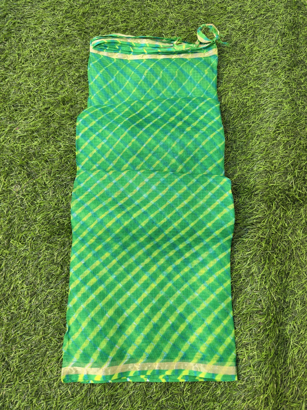 Pure Kora Silk Leheriya  Dupatta Holi Special