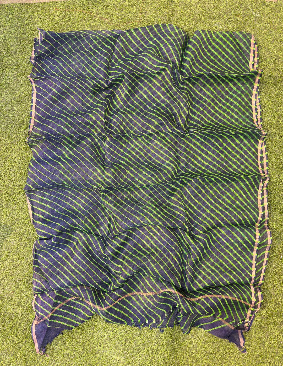 Pure Kora Silk Leheriya  Dupatta Holi Special