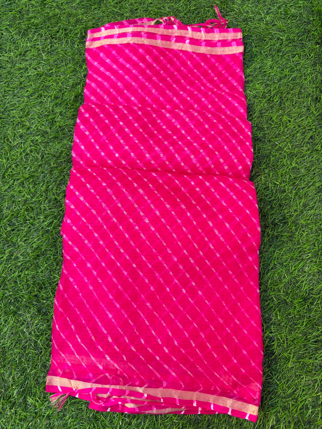 Pure Kora Silk Leheriya  Dupatta Holi Special