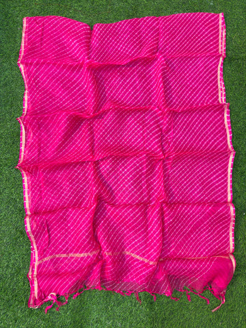 Pure Kora Silk Leheriya  Dupatta