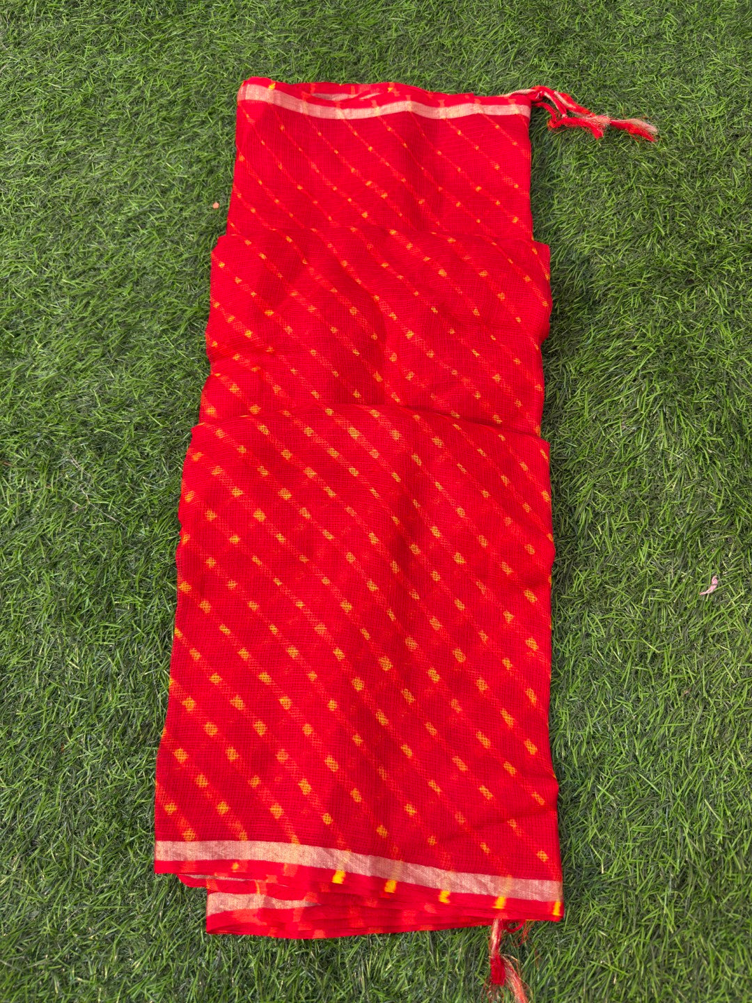 Pure Kora Silk Leheriya  Dupatta Holi Special