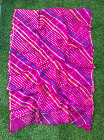 Pure Kora Silk Leheriya  Dupatta
