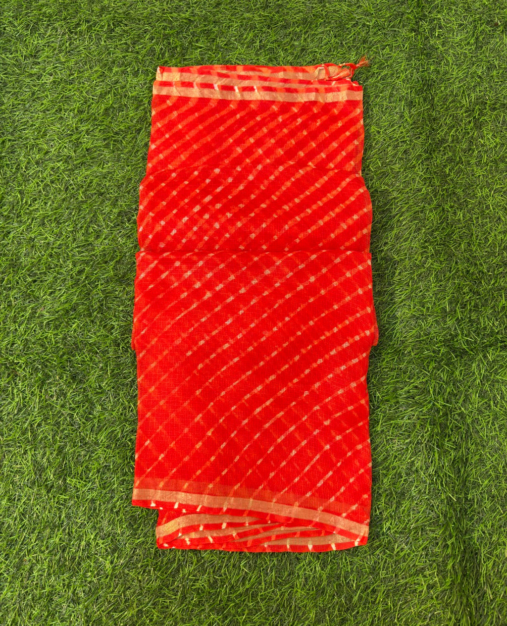 Pure Kora Silk Leheriya  Dupatta Holi Special
