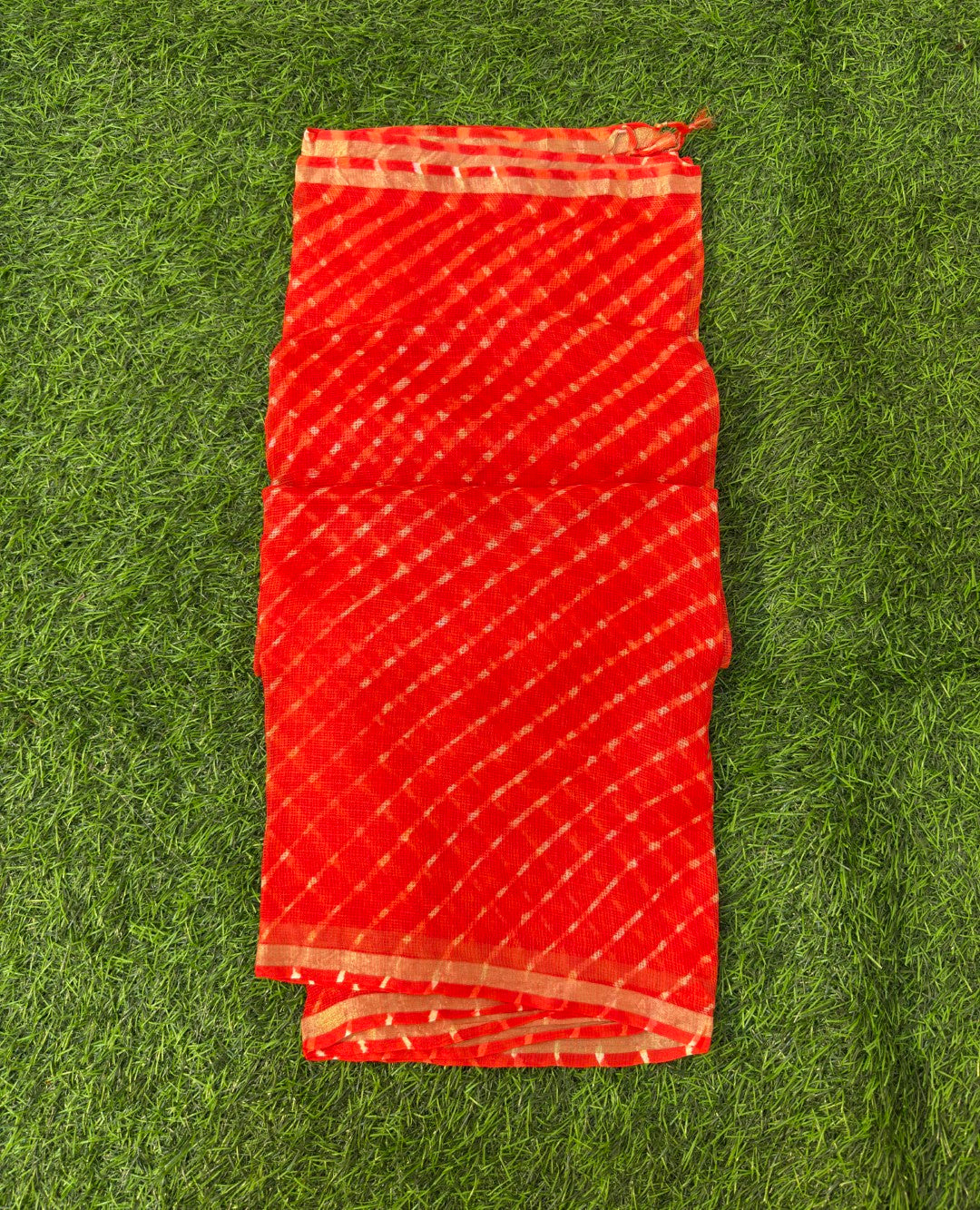Pure Kora Silk Leheriya  Dupatta Holi Special