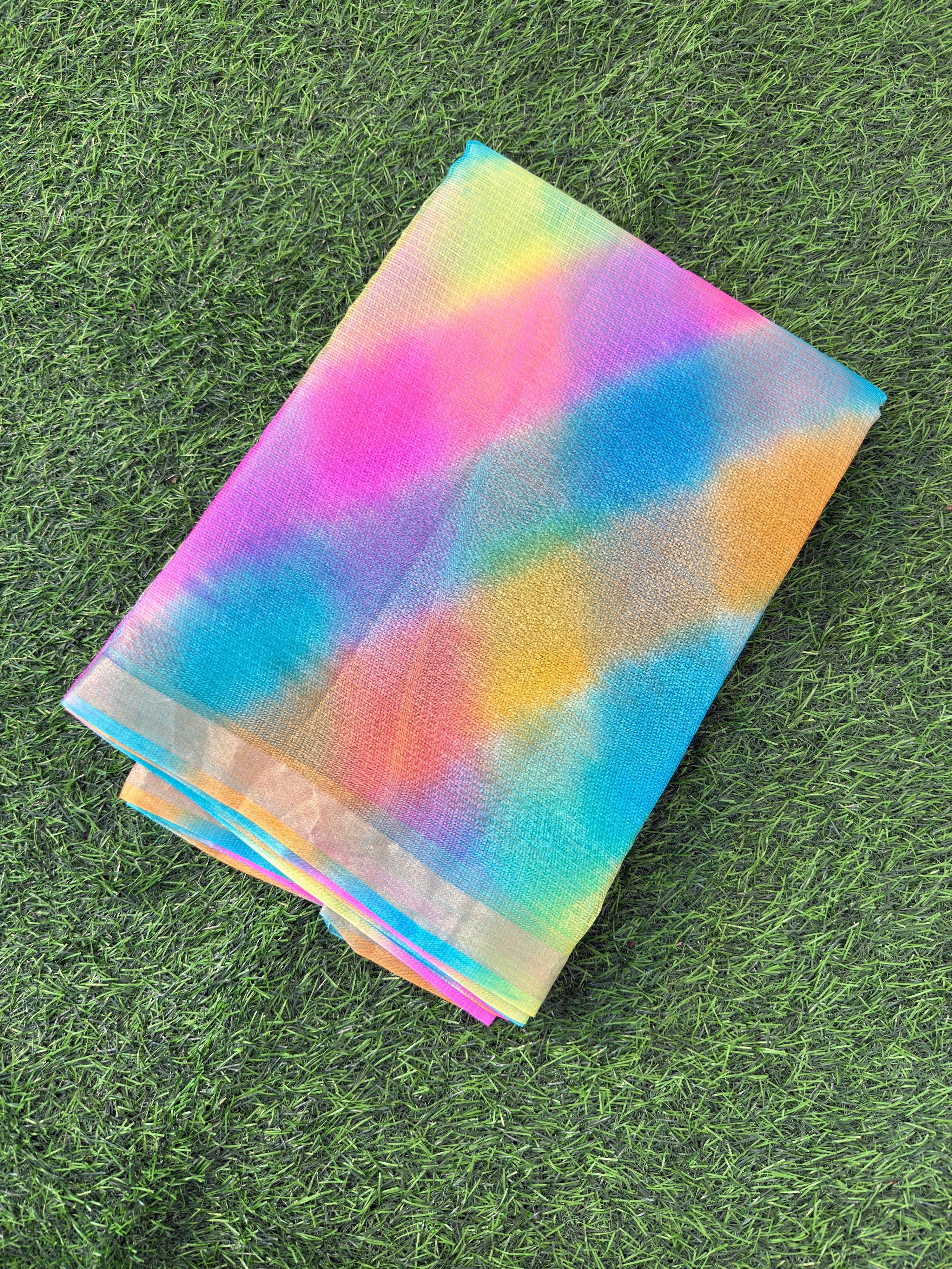 Pure Kora Silk Handmade Samundar Leheriya Saree