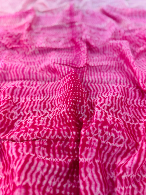 Hand Shibori  Dress Material Pure Chanderi Fabrics