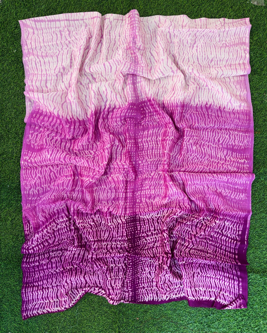Hand Shibori  Dress Material Pure Chanderi Fabrics