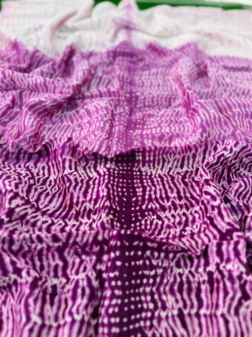 Hand Shibori  Dress Material Pure Chanderi Fabrics
