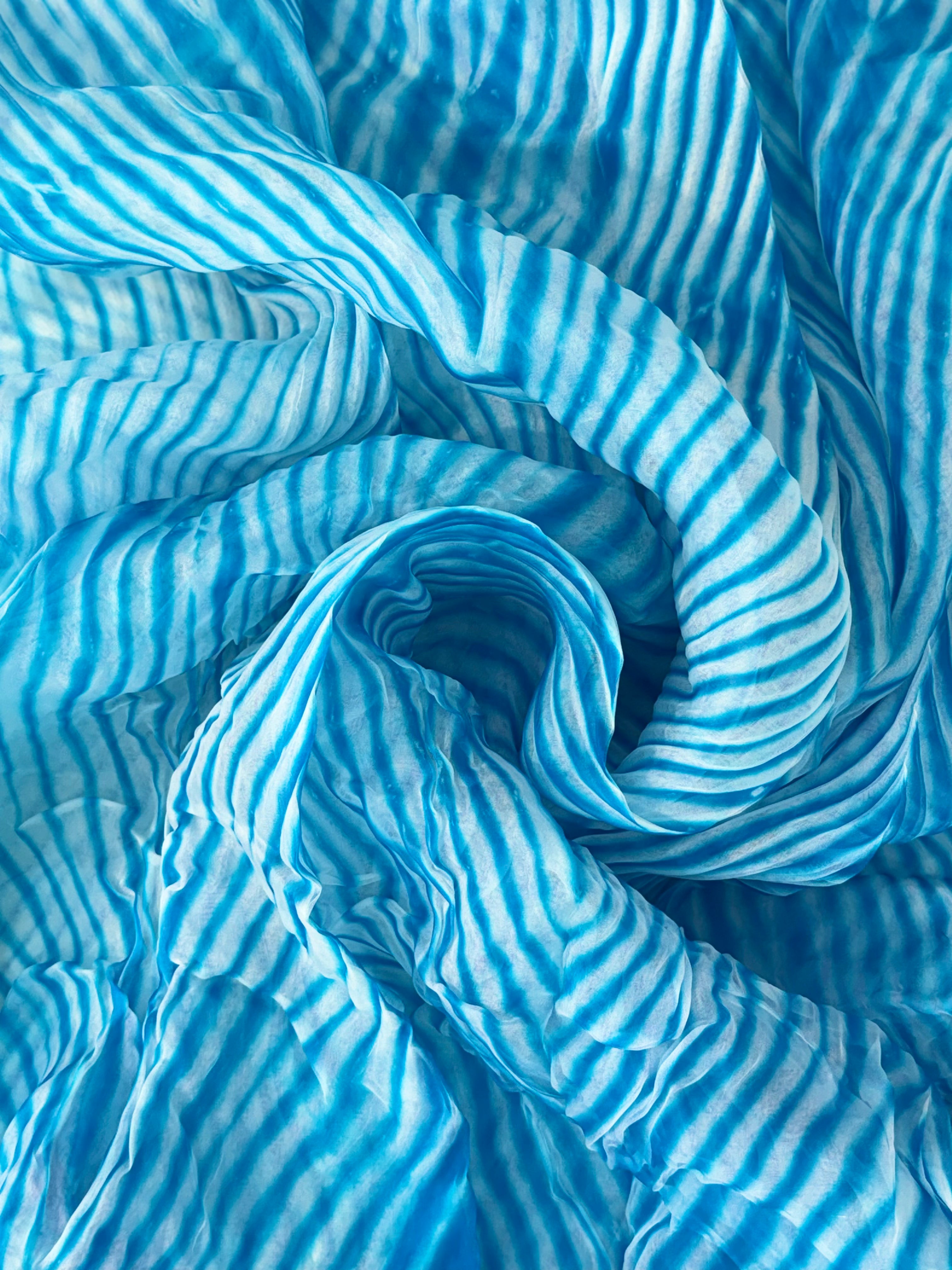 Blue Pure Organza Saree By Rajasthani Creation