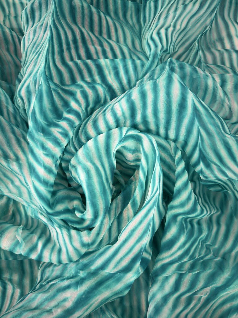 Sea Green Pure Organza Saree By Rajasthani Creation