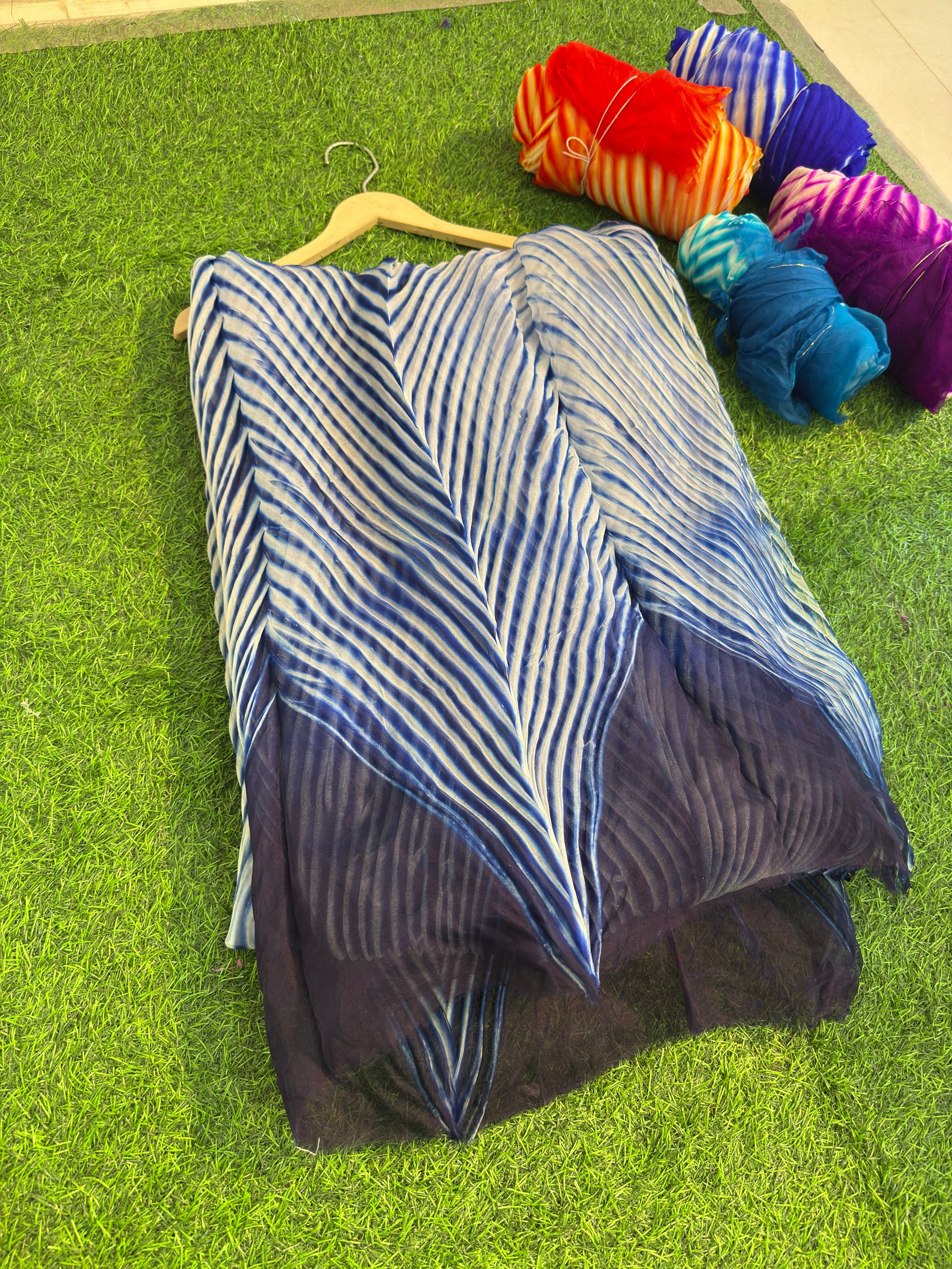 Black Pure Organza Saree By Rajasthani Creation