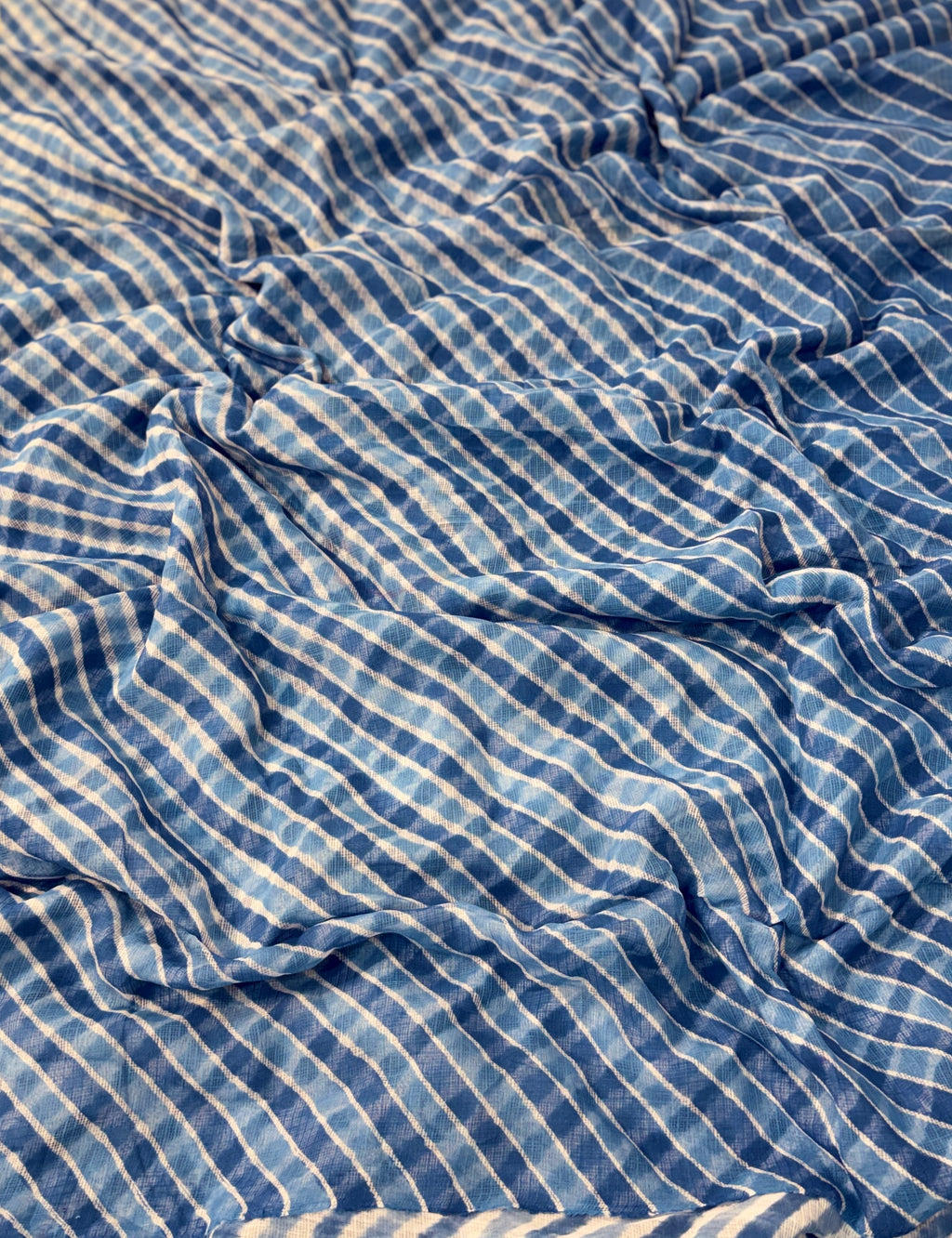 Pure Kora Cotton Leheriya Saree 🤍 Soft • Weightless • All-day Comfortable