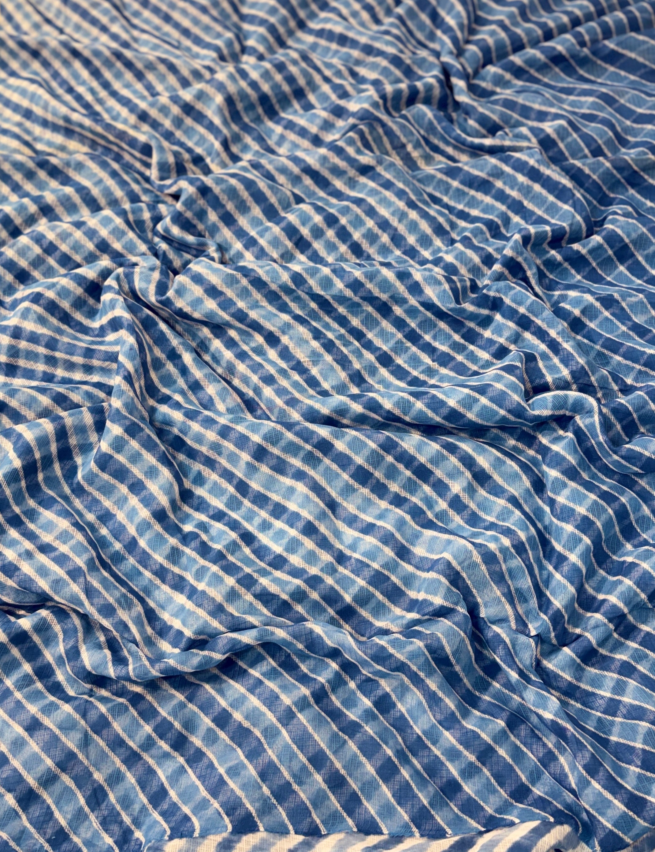 Pure Kora Cotton Leheriya Saree 🤍 Soft • Weightless • All-day Comfortable