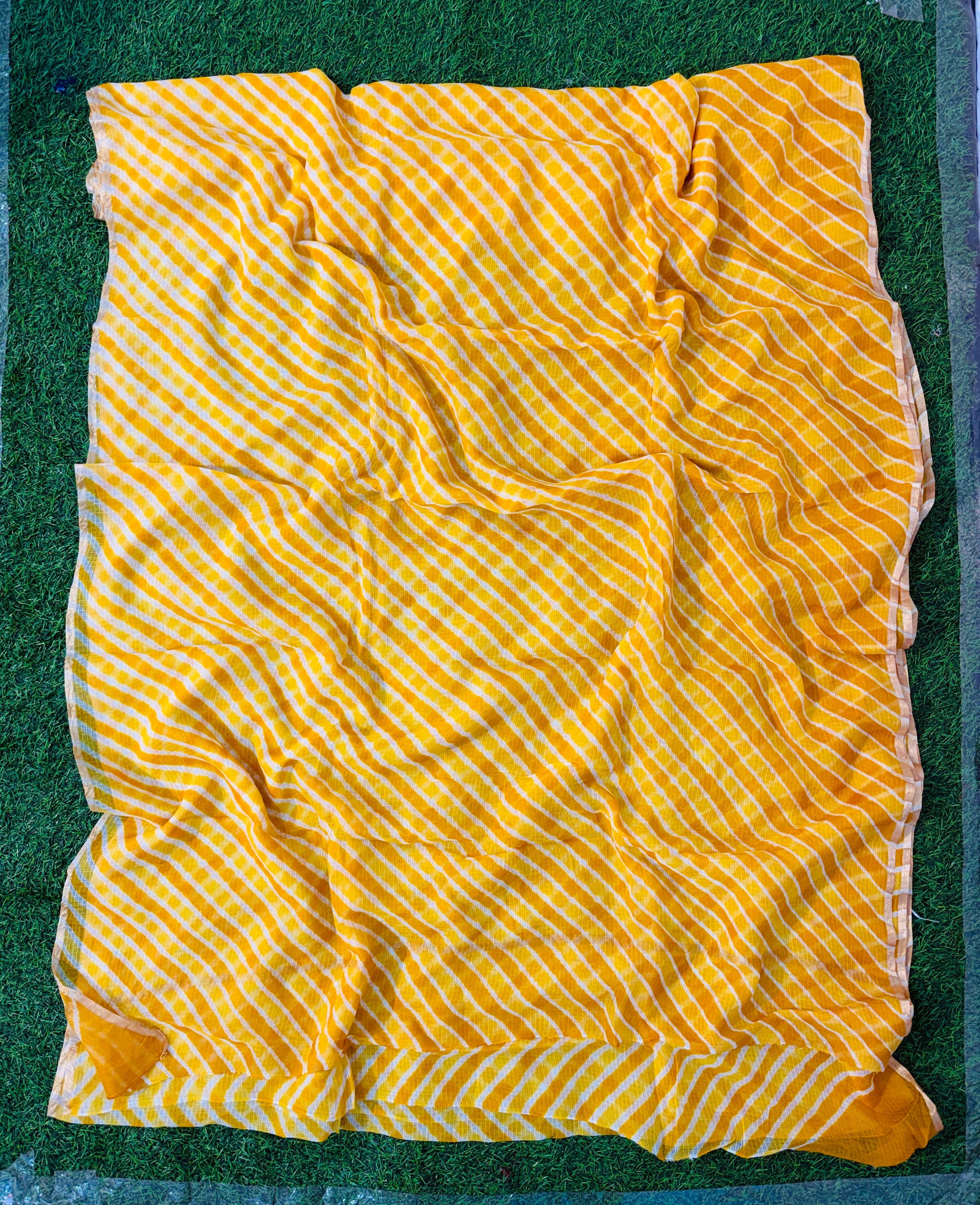 Pure Kora Cotton Leheriya Saree 🤍 Soft • Weightless • All-day Comfortable