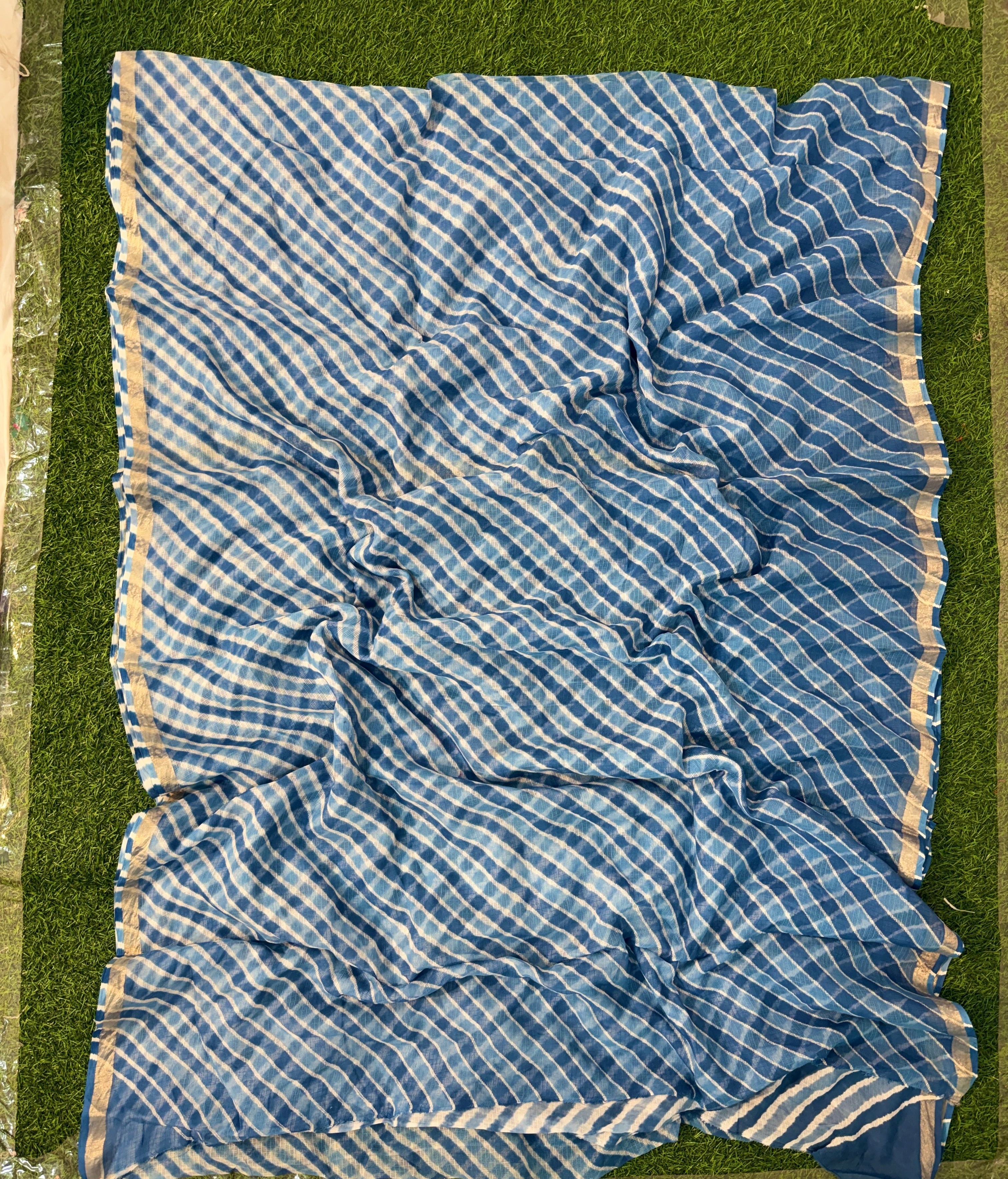 Pure Kora Cotton Leheriya Saree 🤍 Soft • Weightless • All-day Comfortable