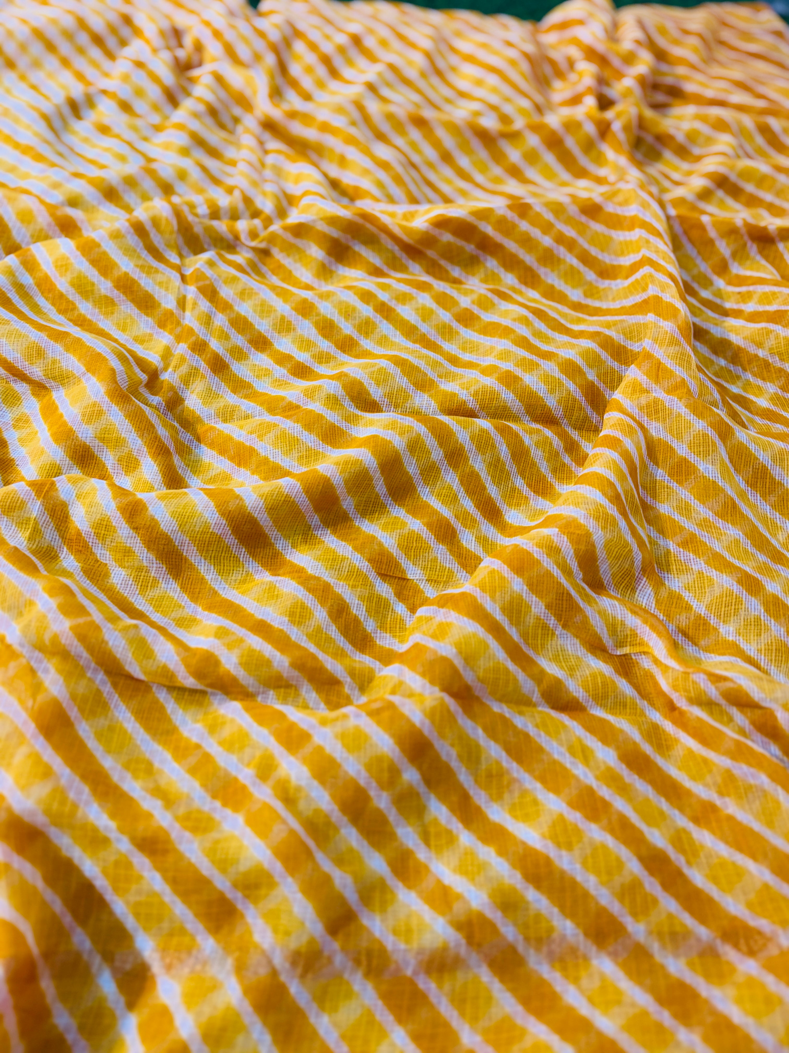 Pure Kora Cotton Leheriya Saree 🤍 Soft • Weightless • All-day Comfortable