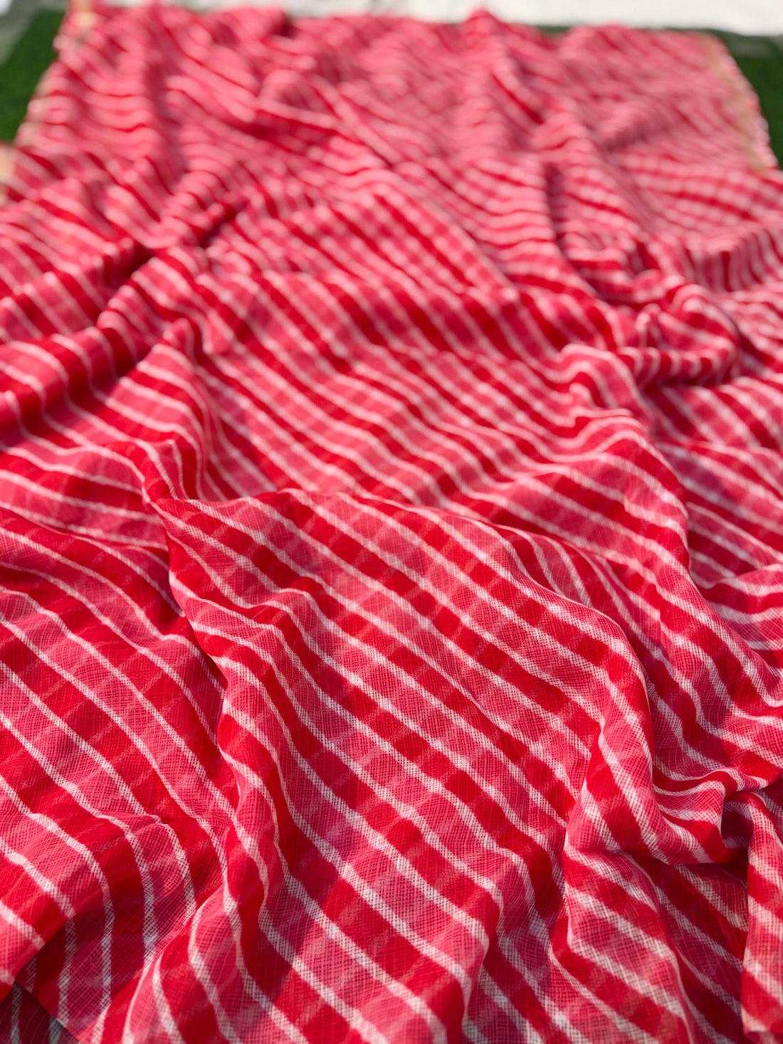 Pure Kota Cotton Leheriya Saree 🤍 Soft • Weightless • All-day Comfortable
