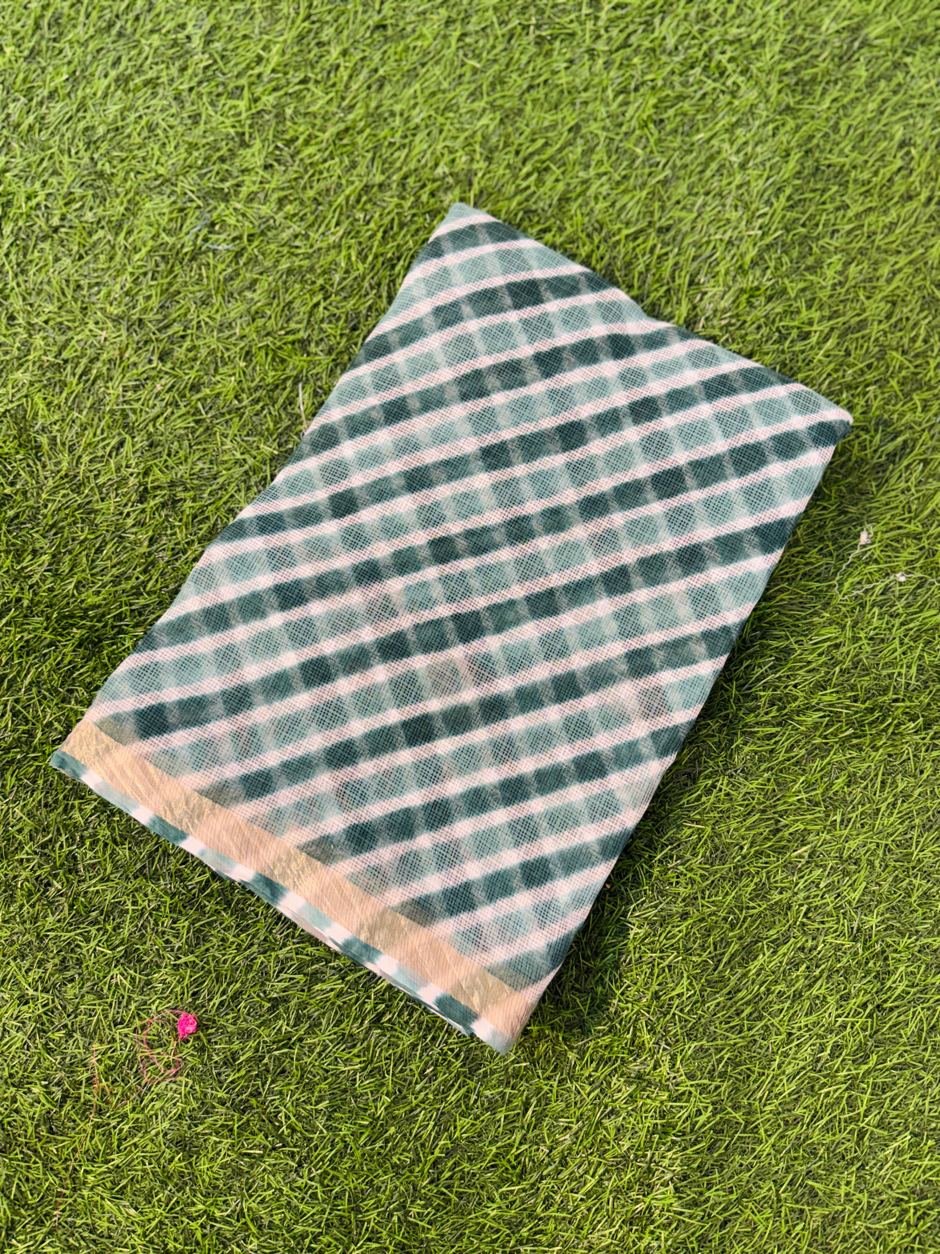 Pure Kora Cotton Leheriya Saree 🤍 Soft • Weightless • All-day Comfortable