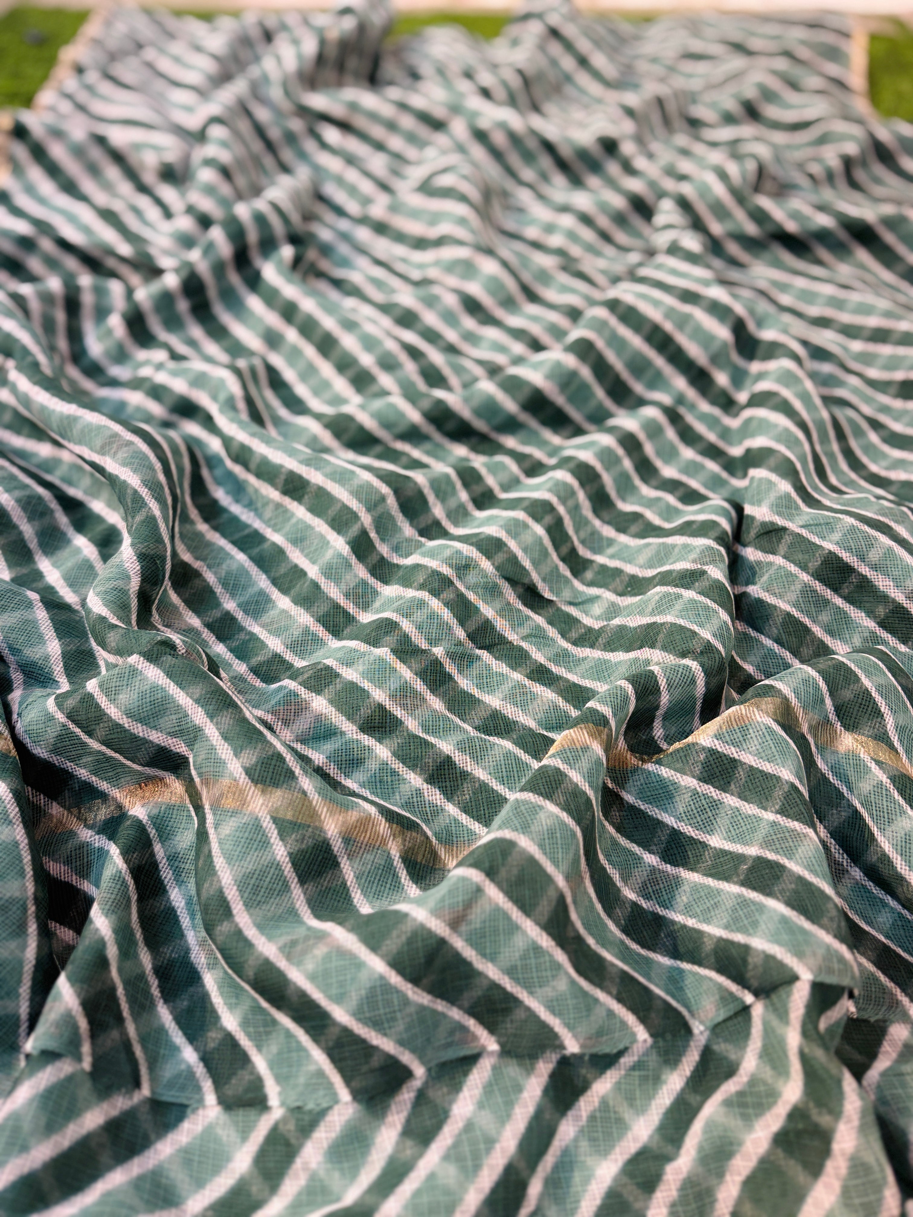 Pure Kora Cotton Leheriya Saree 🤍 Soft • Weightless • All-day Comfortable