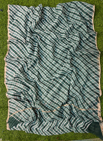 Pure Kora Cotton Leheriya Saree 🤍 Soft • Weightless • All-day Comfortable