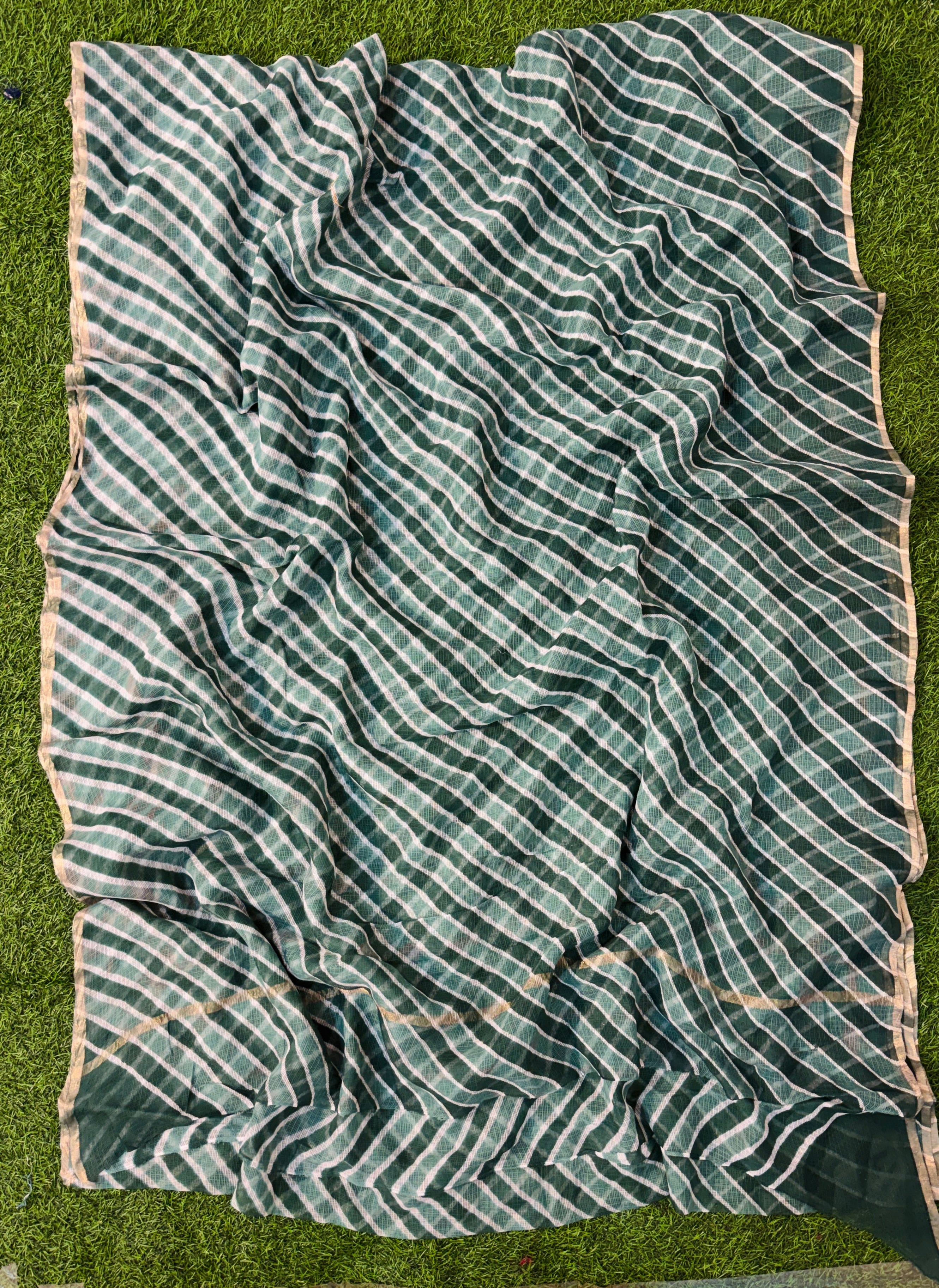 Pure Kora Cotton Leheriya Saree 🤍 Soft • Weightless • All-day Comfortable