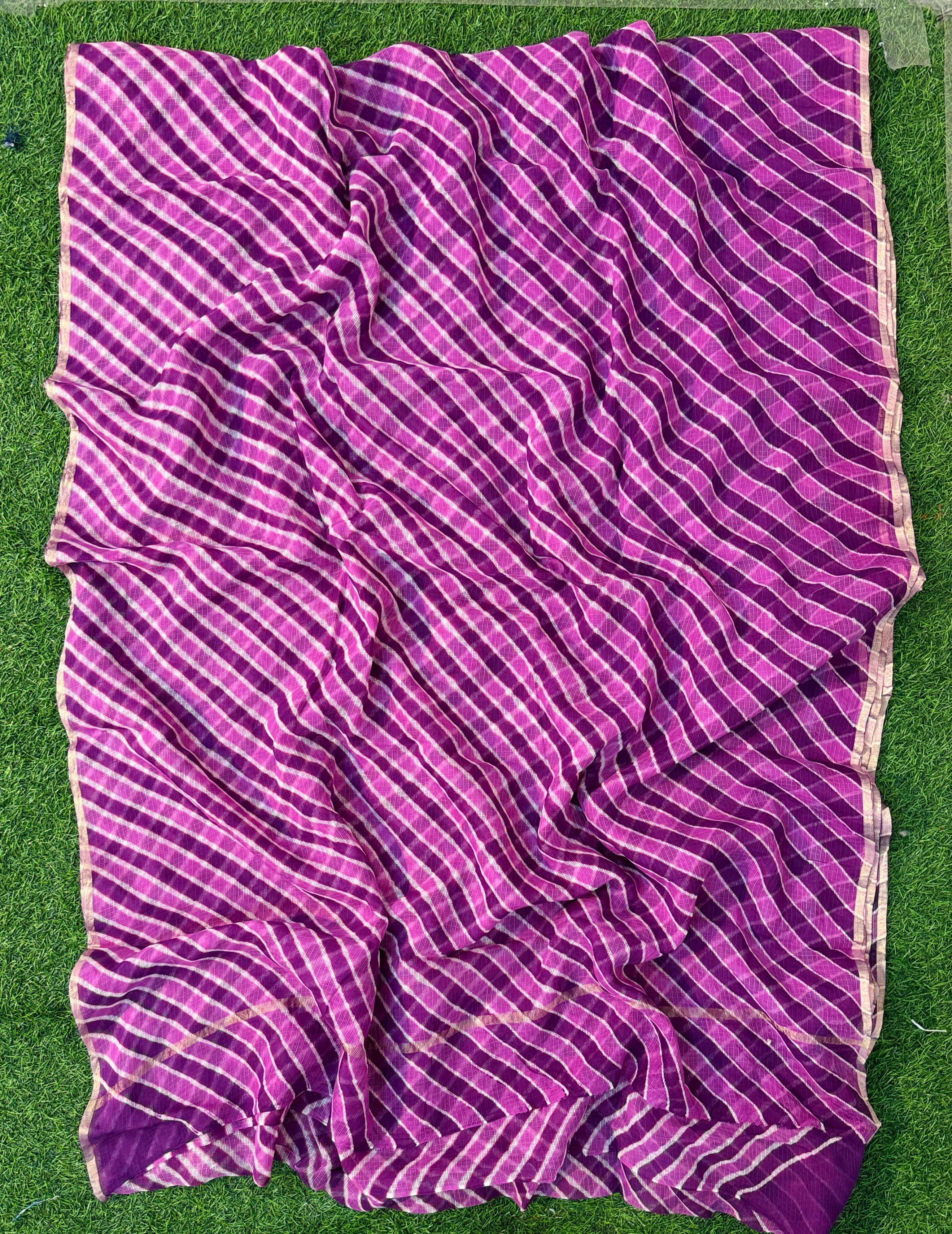 Pure Kora Cotton Leheriya Saree 🤍 Soft • Weightless • All-day Comfortable