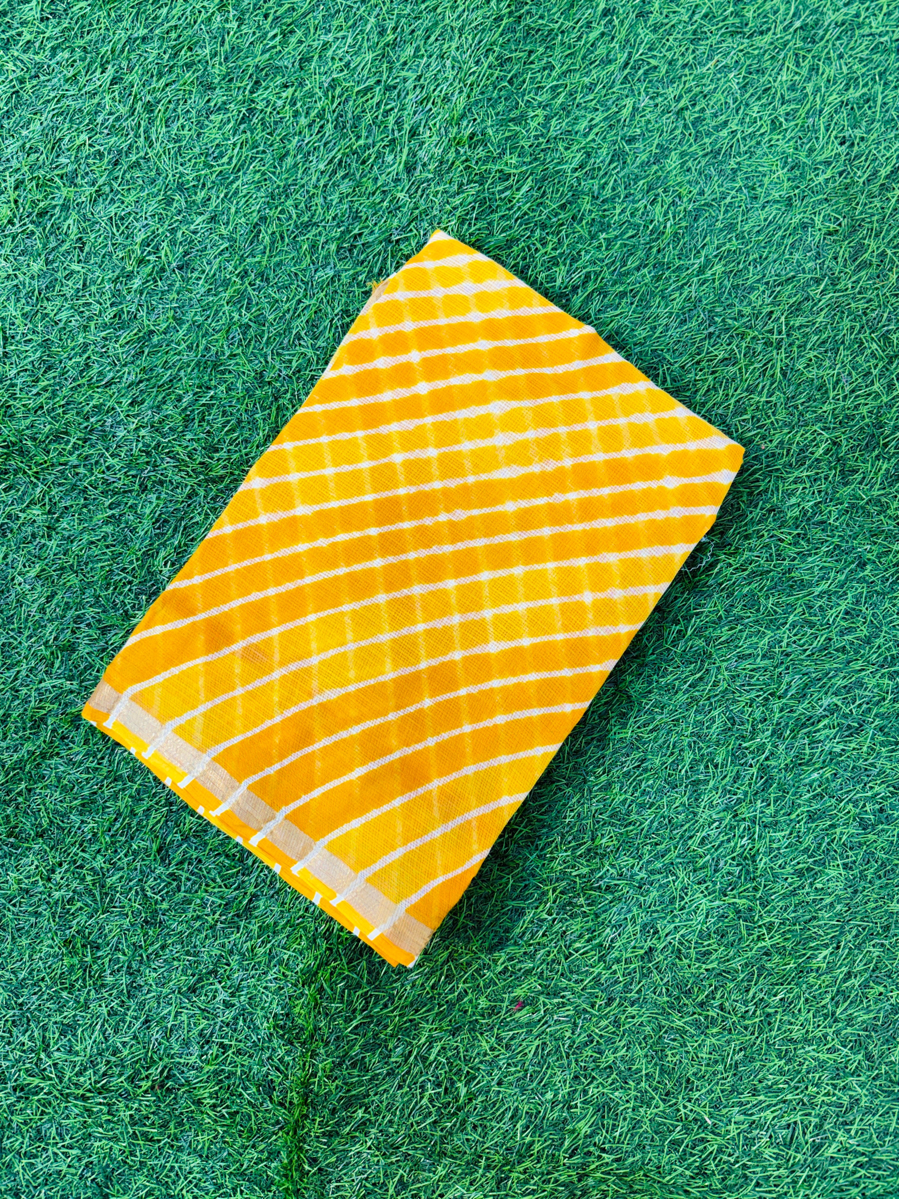 Pure Kora Cotton Leheriya Saree 🤍 Soft • Weightless • All-day Comfortable