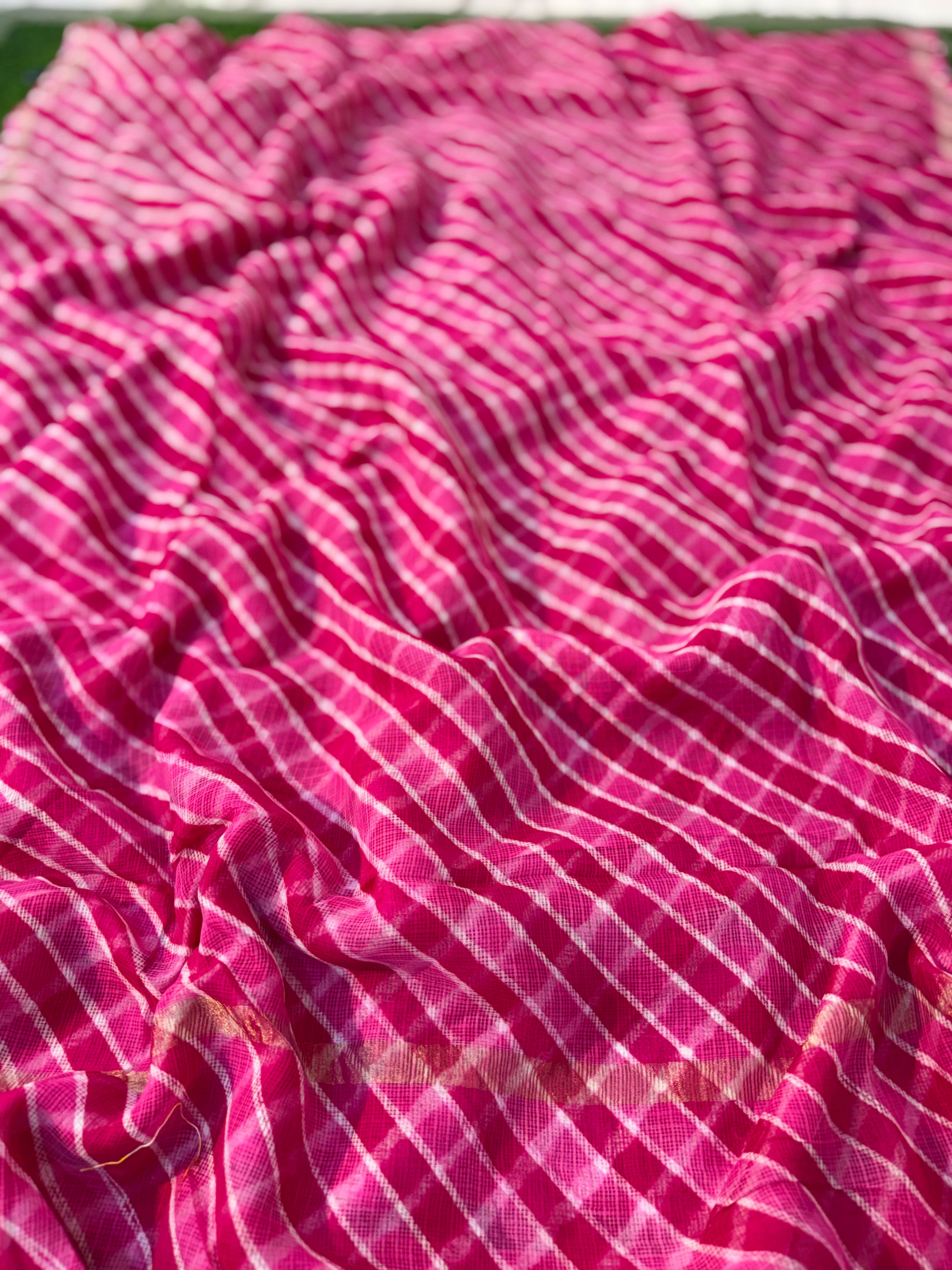 Pure Kota Cotton Leheriya Saree 🤍 Soft • Weightless • All-day Comfortable