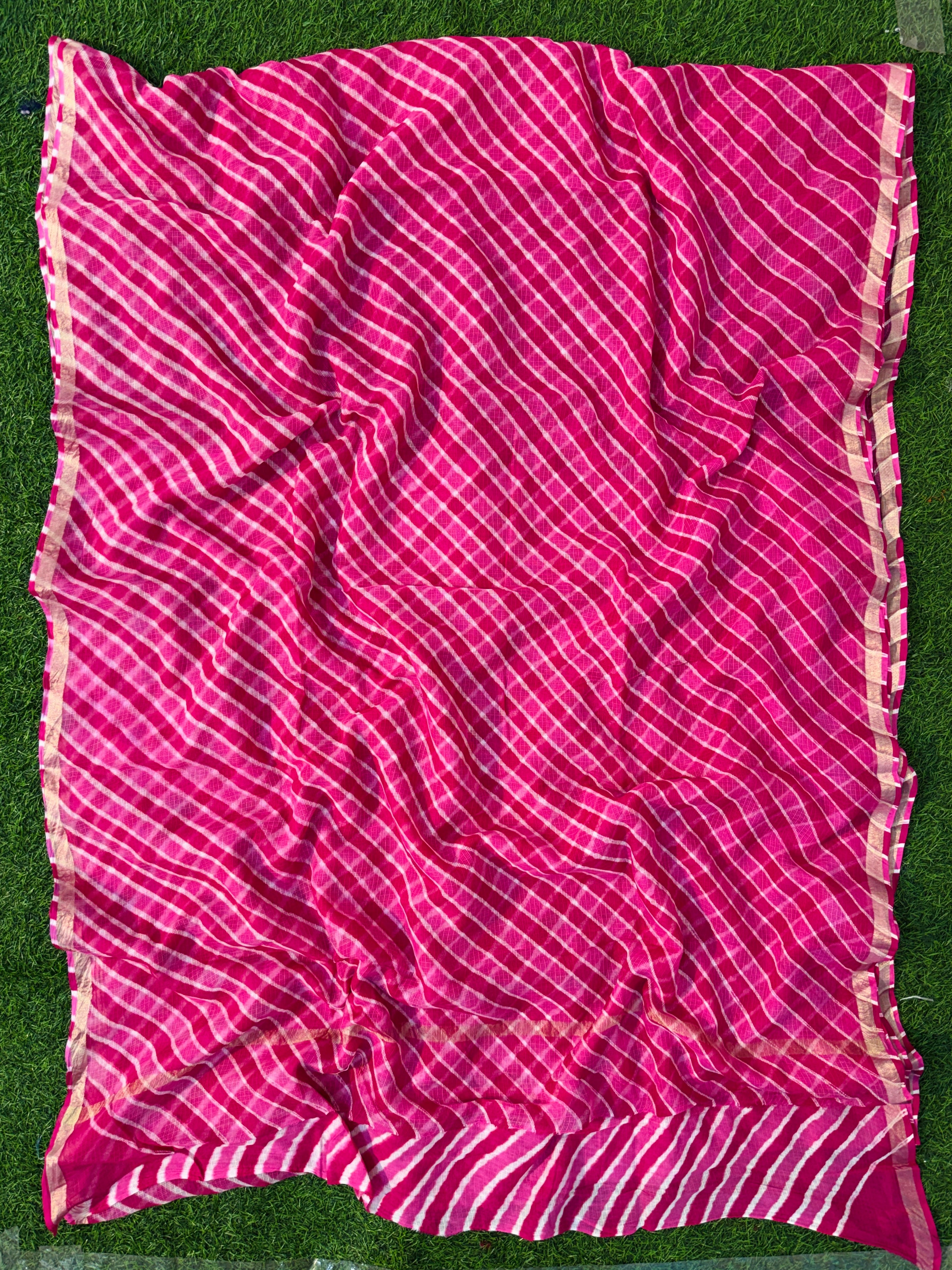 Pure Kota Cotton Leheriya Saree 🤍 Soft • Weightless • All-day Comfortable