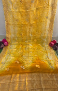 Yellow Exclusive Kadwa Zari Kora Saree with Aarishi Dyeing ✨