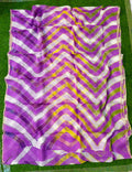 Purple Pure Kota Cotton Leheriya Multicolour Saree