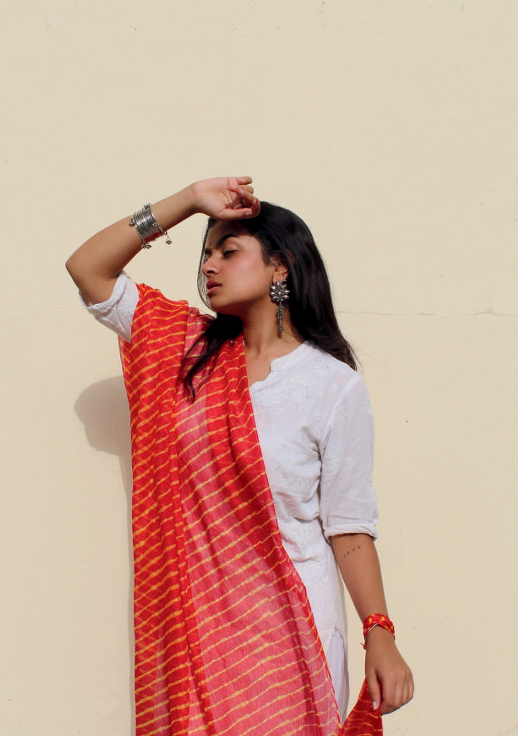 Red Leheriya Dupatta