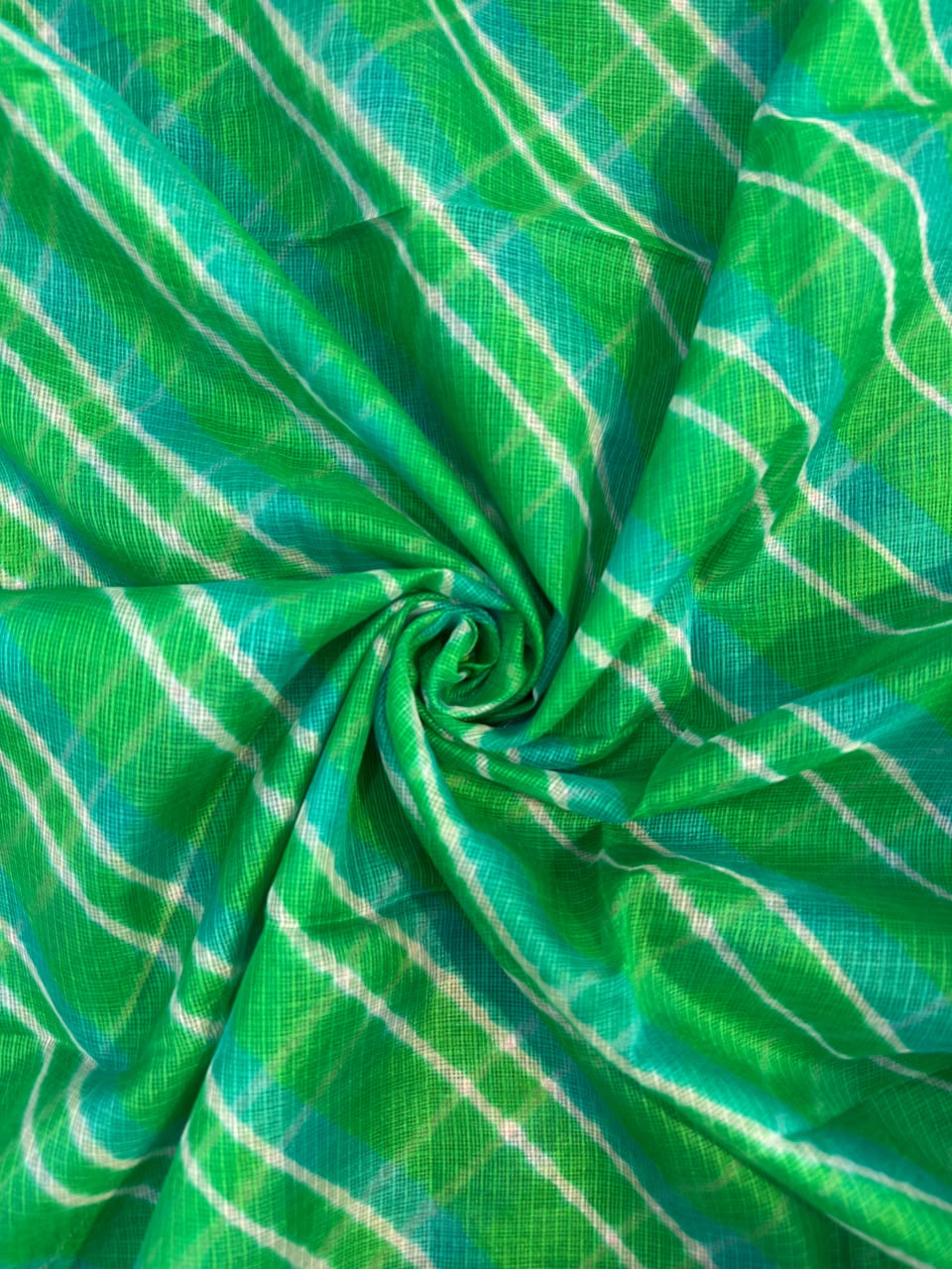 Green Pure Kota Silk Leheriya Dupattas 💫