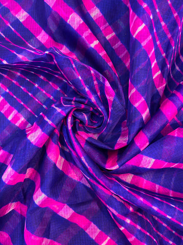 Dark Blue Pure Kota Silk Leheriya Dupattas 💫