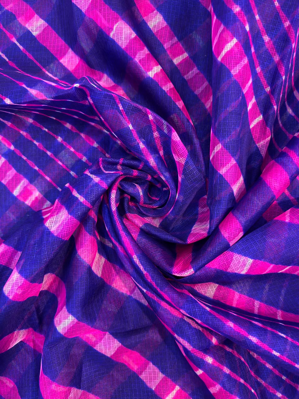 Dark Blue Pure Kota Silk Leheriya Dupattas 💫