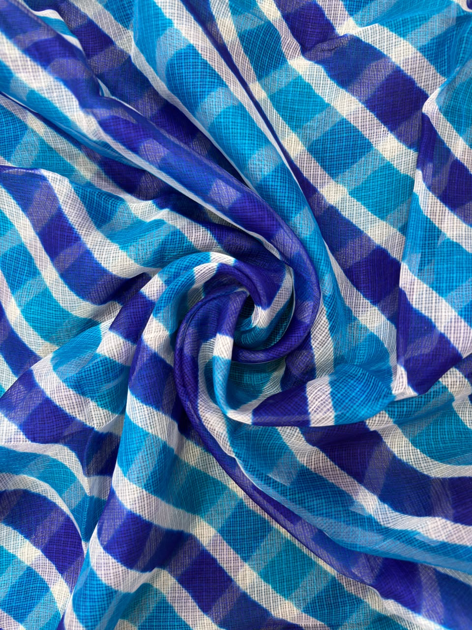 Blue  Pure Kota Silk Leheriya Dupattas 💫