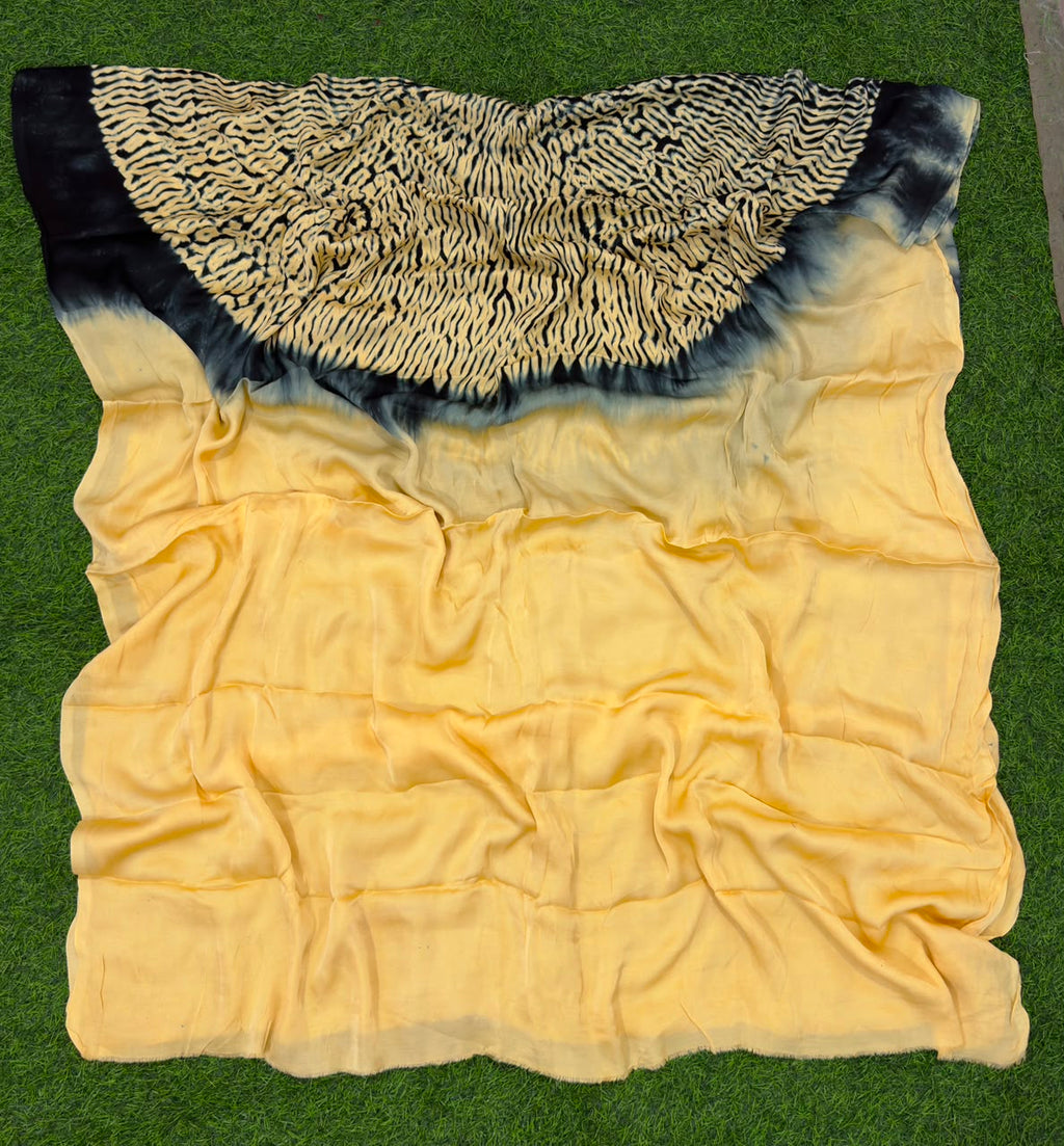 Mud Yellow Modal Shibori Kaftan ✨