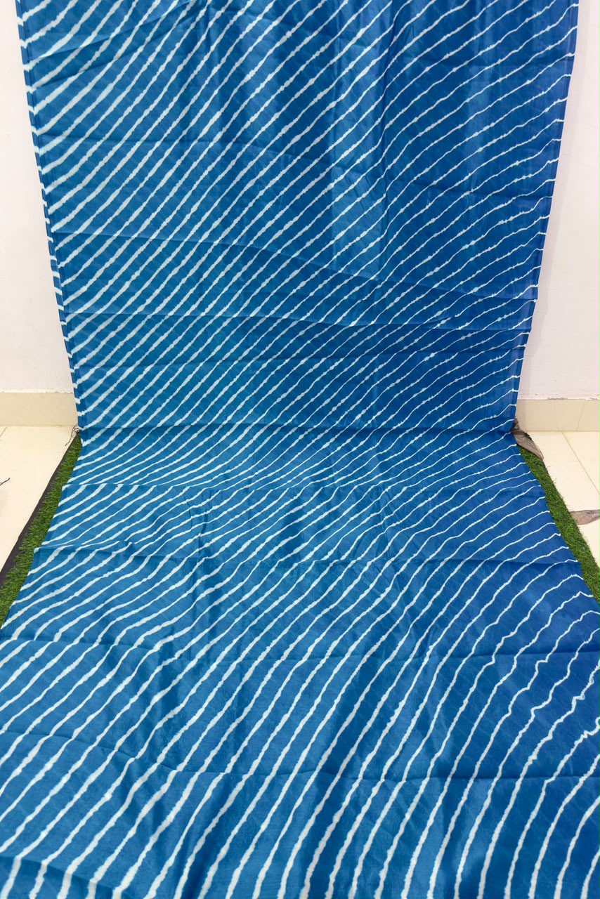 Dark Blue Leheriya saree