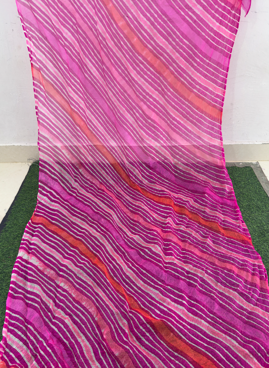 Pure Kota Silk Leheriya Dress Piece